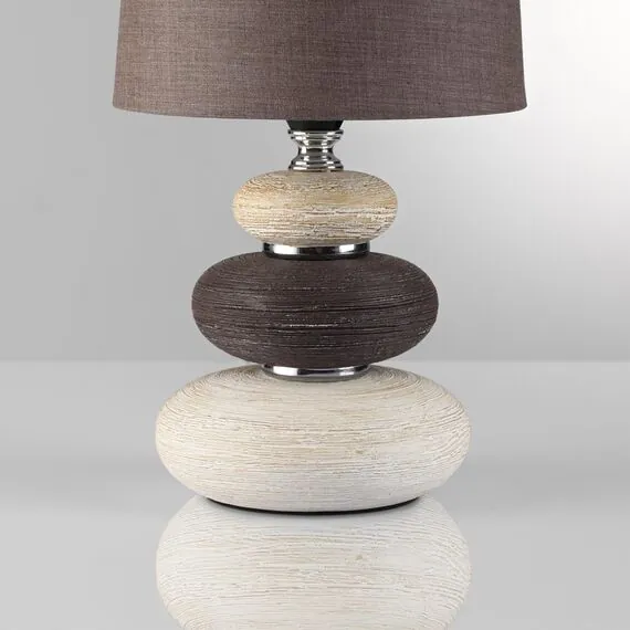 LUMION 8126/1T COMFI LN25 000 коричневый/бежевый/белый, керамика/текстиль Настольная лампа Е14 1*40W 220V LATZA, изображение 6