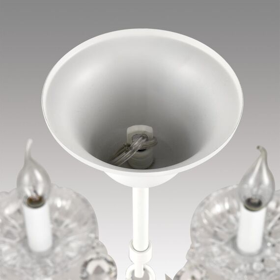 LUMION 8189/8 CLASSI LN25 23 белый, металл/хрусталь Люстра E14 8*40W 220V SNOW, изображение 8