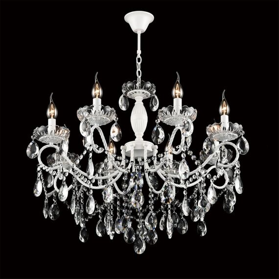 LUMION 8189/8 CLASSI LN25 23 белый, металл/хрусталь Люстра E14 8*40W 220V SNOW, изображение 6