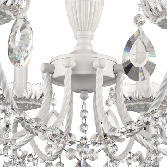 LUMION 8189/8 CLASSI LN25 23 белый, металл/хрусталь Люстра E14 8*40W 220V SNOW, изображение 3