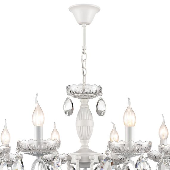 LUMION 8189/8 CLASSI LN25 23 белый, металл/хрусталь Люстра E14 8*40W 220V SNOW, изображение 4