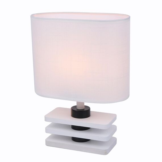 LUMION 8206/1T COUNTY LN25 392 белый, дерево/текстиль Настольная лампа E27 1*60W 220V MADERANA, изображение 5