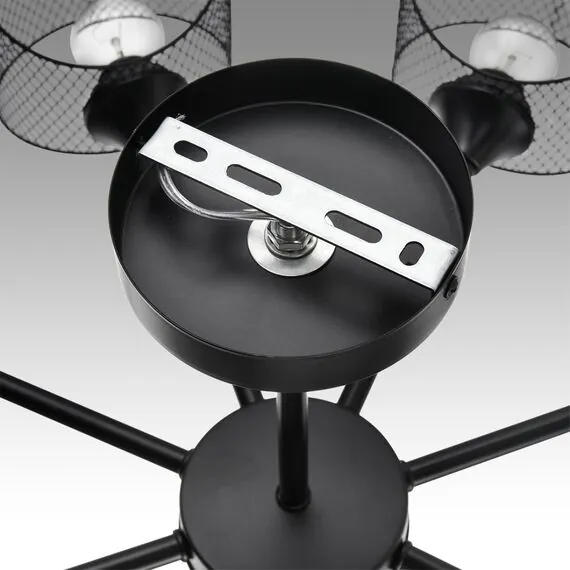 LUMION 8238/8C COUNTY LN25 258 черный металл Люстра потолочная Е27 8*60W 220V TIDINA, изображение 9