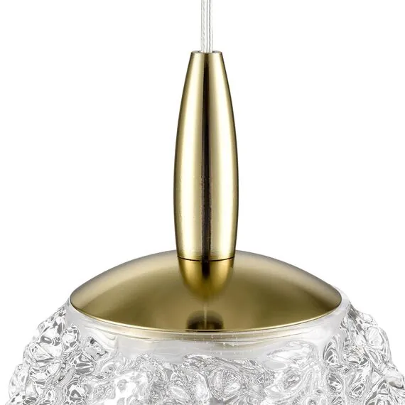 LUMION 8080/1A LEDIO LN25 000  золото/прозрачный металл/акрил Подвесной светильник LED 1*3W 220V TRINO, изображение 3