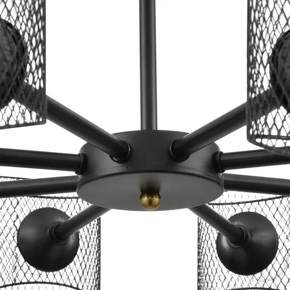 LUMION 8238/8C COUNTY LN25 258 черный металл Люстра потолочная Е27 8*60W 220V TIDINA, изображение 4