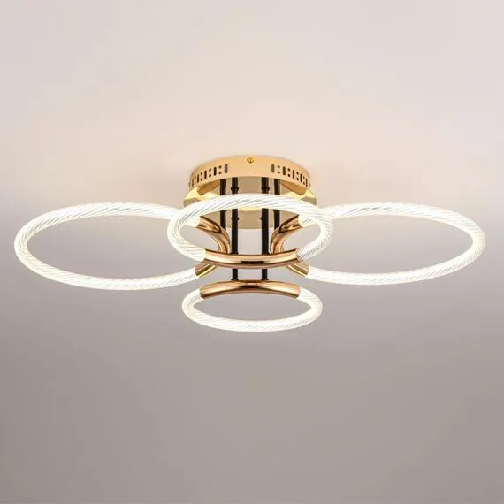 LUMION 6545/105CL LEDIO LN23 000 золотой, черный Люстра потолочная LED 54W 3000-6000K 7062Лм 220V LARA, изображение 3