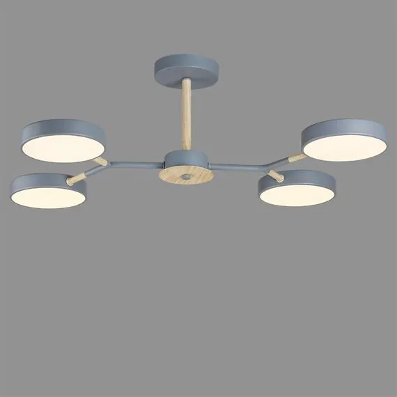 LUMION 5651/72CL LEDIO LN23 275 серый, дерево Люстра потолочная LED 72W 3000-6000K 3253Лм 220V BRAD, изображение 3