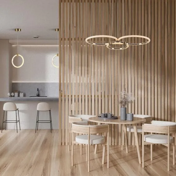 LUMION 5297/80L LEDIO LN23 085 золотой Светильник подвесной LED диммир. с ДУ 80W 3000-6000К 6232Лм 220V NOVA, изображение 3