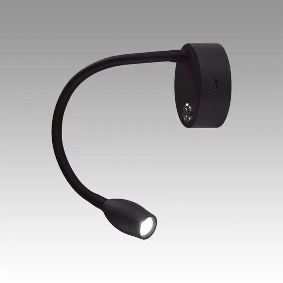 LUMION 6541/3WL LEDIO LN23 000 черный Бра LED 3W 3000-7000K 000 220V YUTO, изображение 2