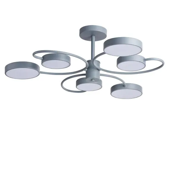 LUMION 5656/90CL LEDIO LN23 279 серый Люстра потолочная LED 90W 3000-6000K 3606Лм 220V EVIN