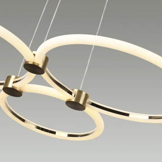 LUMION 5297/80L LEDIO LN23 085 золотой Светильник подвесной LED диммир. с ДУ 80W 3000-6000К 6232Лм 220V NOVA, изображение 4