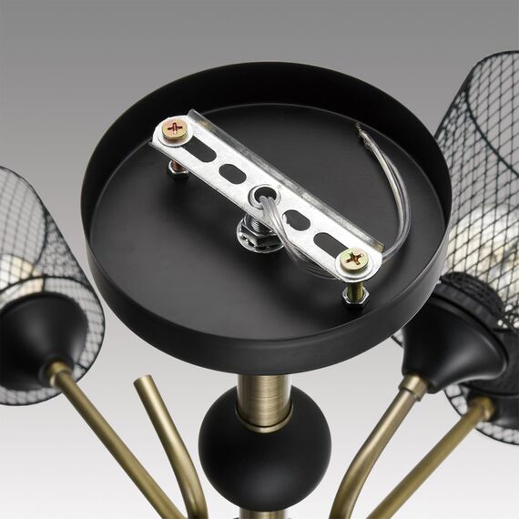 LUMION 8191/9C COUNTY LN25 253 черный/античная бронза/черный металл Люстра потолочная Е27 9*60W 220V ABRIS, изображение 8