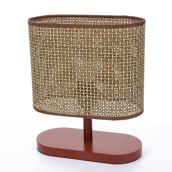 LUMION 8202/1T COUNTY LN25 392 кофейный/коричневый, дерево/текстиль Настольная лампа E27 1*60W 220V MADERANA