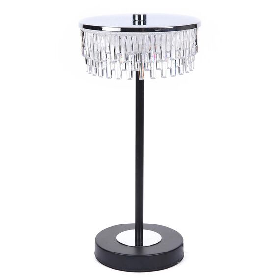 LUMION 8204/1TL LEDIO LN25 393 серебро/черный/прозрачный, металл/акрил Настольная лампа LED 7W 4000К 220V SATIANA