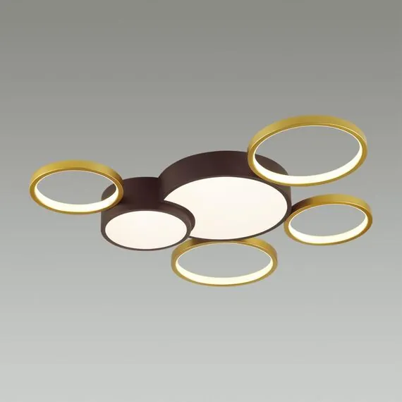 LUMION 5255/99CL LEDIO LN23 000 черный, матовое золото Люстра потолочная диммир. с ДУ LED 100W 6600Лм 220V NORBERT, изображение 4