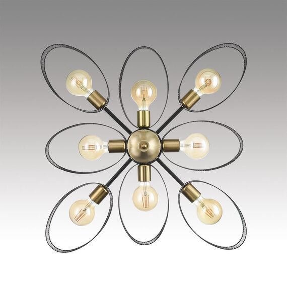 LUMION 8193/8C COUNTY LN25 256 черный/медный, металл Люстра потолочная E27 8*60W 220V VIVANA, изображение 5