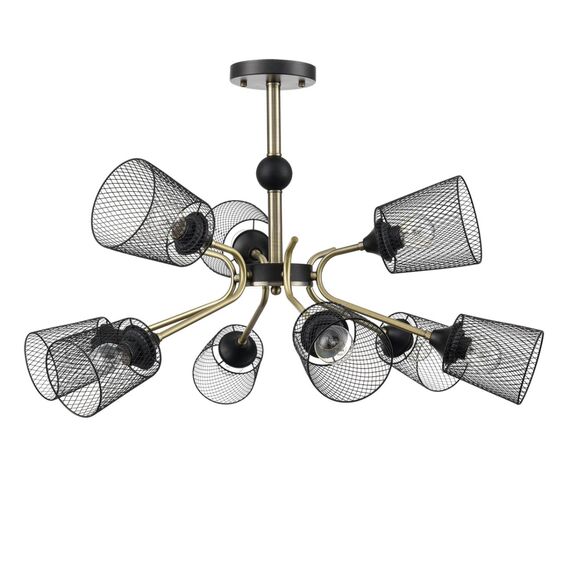 LUMION 8191/9C COUNTY LN25 253 черный/античная бронза/черный металл Люстра потолочная Е27 9*60W 220V ABRIS