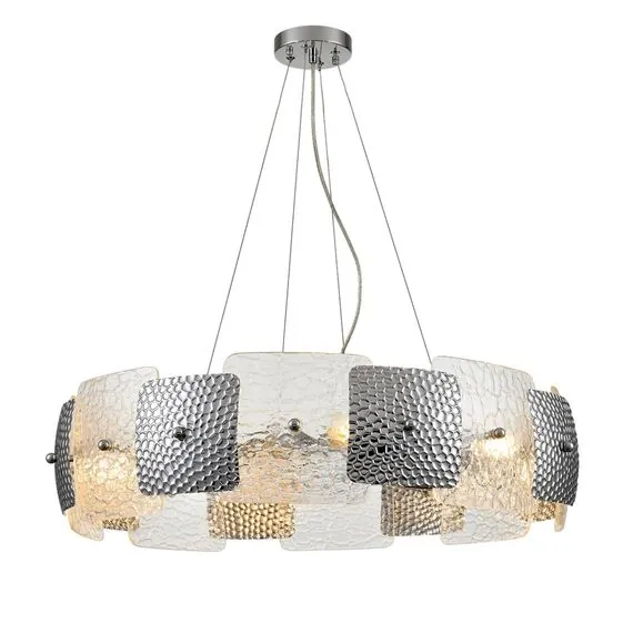 LUMION 6588/8 MODERNI LN25 146 хром/тонированное стекло, металл/стекло Люстра подвесная E14 8*40W 220V LIBERTI, изображение 5