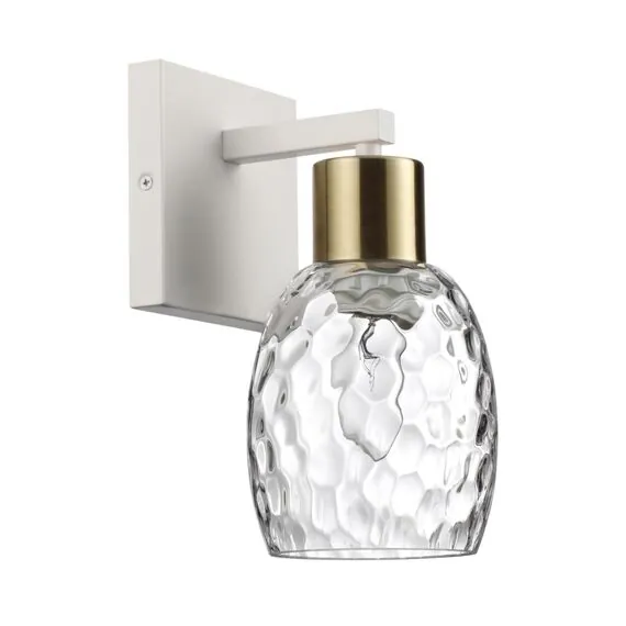 LUMION 6583/1W MODERNI LN25 140 белый, золотой/прозрачный/металл/стекло Бра E27 1*40W 220V ICE