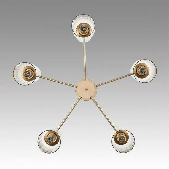 LUMION 6586/10 MODERNI LN25 89 золото/прозрачный, металл/стекло Люстра подвесная E14 10*40W 220V KASSIA, изображение 4