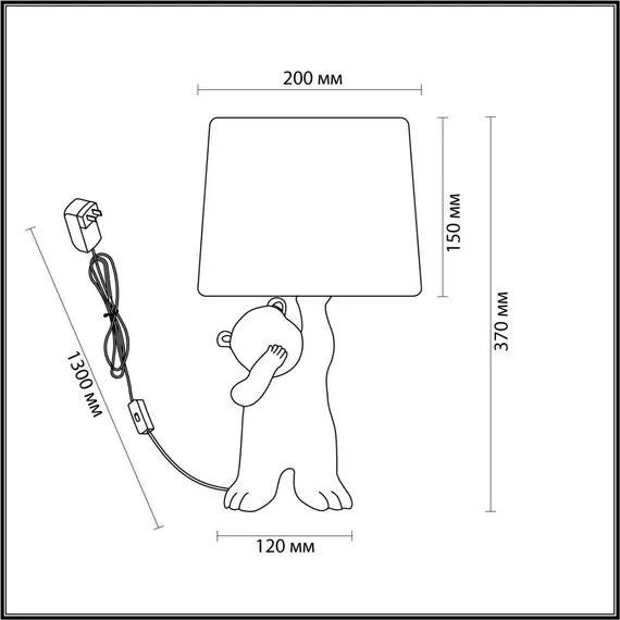 LUMION 5663/1T MODERNI LN23 387 белый Настольная лампа E14 40W 220V BEAR, изображение 2
