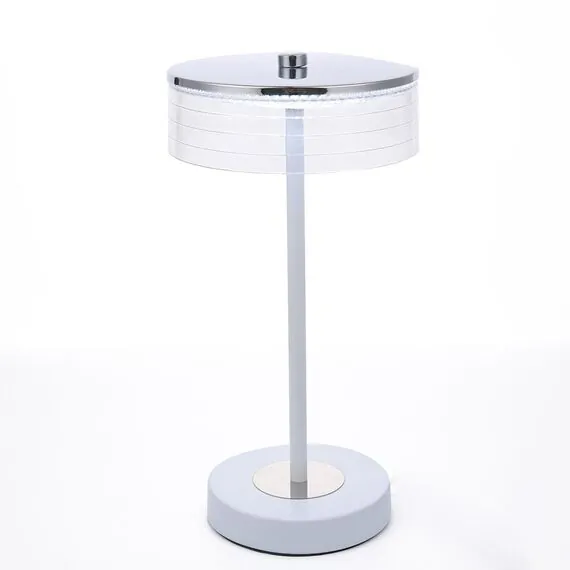 LUMION 8252/1TL LEDIO LN25 393 серебро/белый/прозрачный, металл/акрил Настольная лампа LED 7W 400К 220V SATIANA, изображение 5