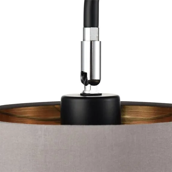 LUMION 8037/1T MODERNI LN25 363 черный/серый/золотой, металл/текстиль Настольная лампа Е27 60W 220V ELSA, изображение 3