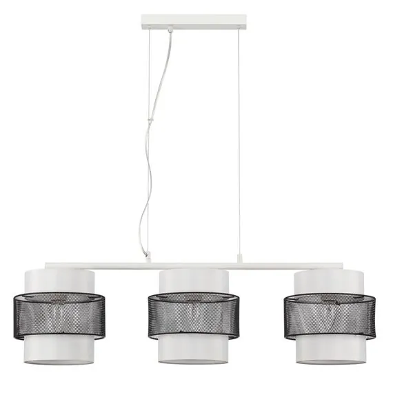 LUMION 8002/3A MODERNI LN25 159 белый, черный металл/металл, текстиль Подвес Е27 3*60W 220V ANIMAISA