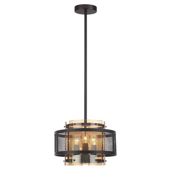 LUMION 8007/3 MODERNI LN25 251 черный/черный, золотой металл/металл, стекло Подвесной светильник Е14 3*40W 220V Zarina, изображение 5