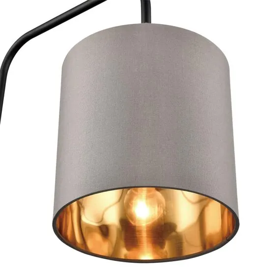 LUMION 8037/1F MODERNI LN25 363 черный/серый/золотой, металл/текстиль Торшер Е27 60W 220V ELSA, изображение 5