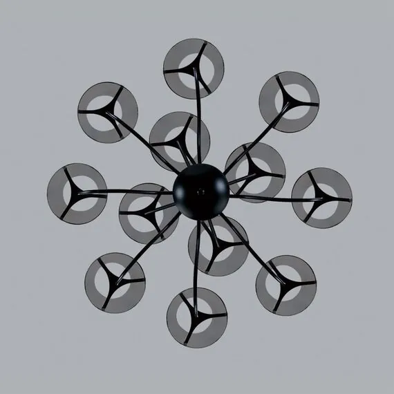 LUMION 6570/12C MODERNI LN25 104 черный/дымчатый/металл/стекло Люстра потолочная G9 12*20W 220V SMOKY, изображение 4