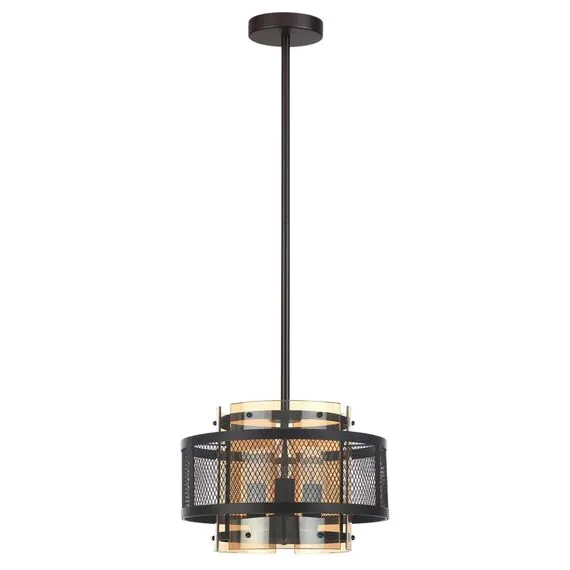 LUMION 8007/3 MODERNI LN25 251 черный/черный, золотой металл/металл, стекло Подвесной светильник Е14 3*40W 220V Zarina