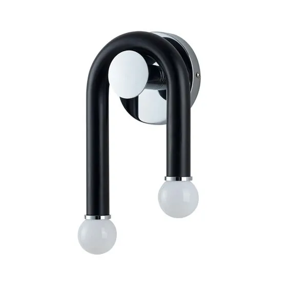 LUMION 5699/2W MODERNI LN23 119 чёрный, хром Бра E14 2*60W 220V CASPIAN