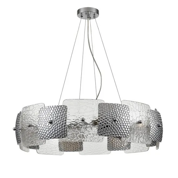 LUMION 6588/8 MODERNI LN25 146 хром/тонированное стекло, металл/стекло Люстра подвесная E14 8*40W 220V LIBERTI