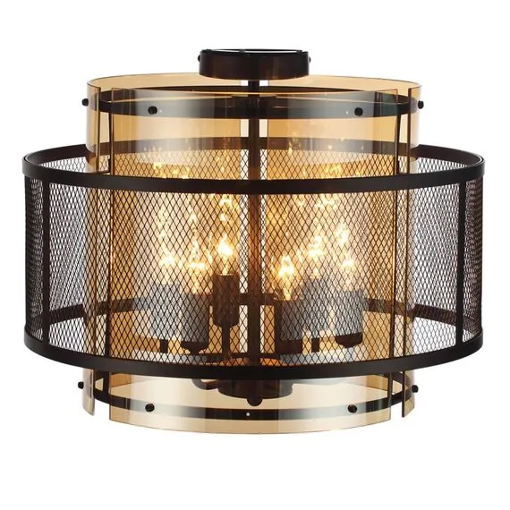 LUMION 8007/6C MODERNI LN25 251 черный/черный, золотой металл/металл, стекло Люстра потолочная Е14 6*40W 220V Zarina, изображение 6