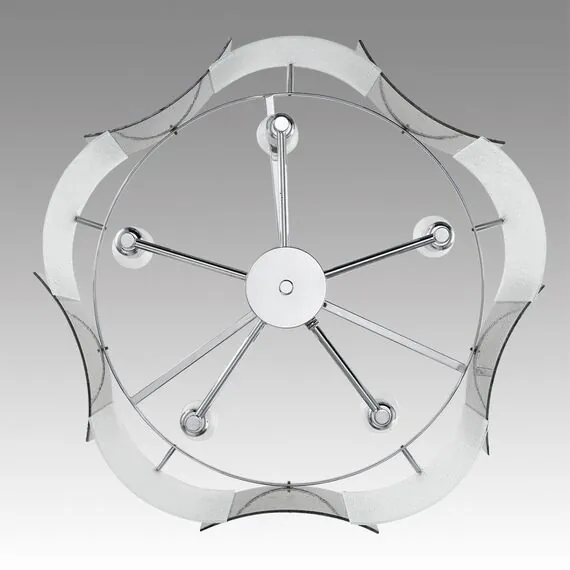 LUMION 6594/5 MODERNI LN25 148 хром/тонированное стекло, металл/стекло Люстра подвесная E14 5*40W 220V DANDY, изображение 3