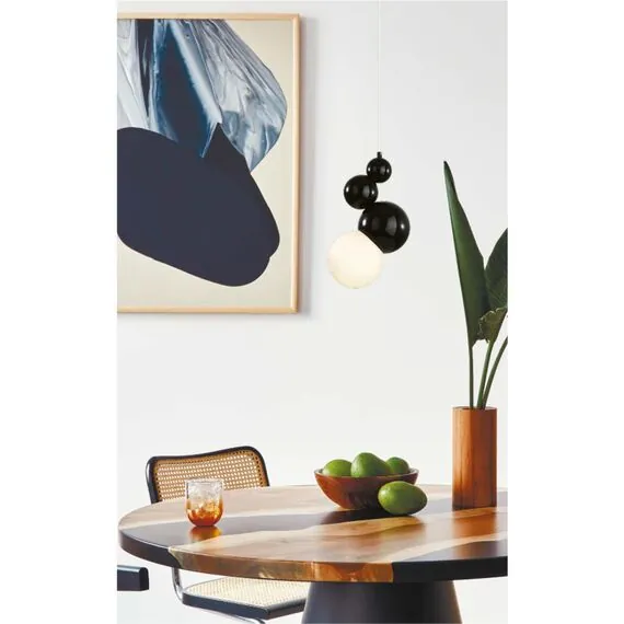 LUMION 6566/1A MODERNI LN25 118 черный/белый матовый/металл/стекло Подвес E27 1*40W 220V BLASEN, изображение 3