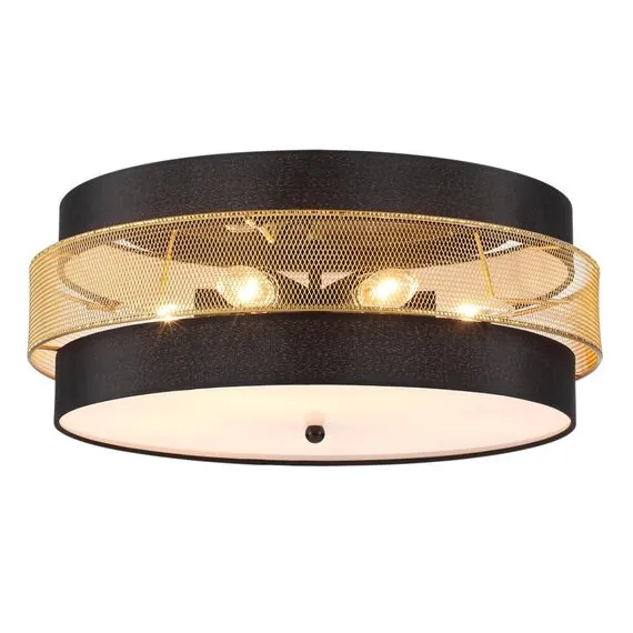 LUMION 8003/6C MODERNI LN25 161 черный/черный, золотой металл/металл, текстиль Потолочный светильник Е27 6*60W 220V ANIMAISA, изображение 7