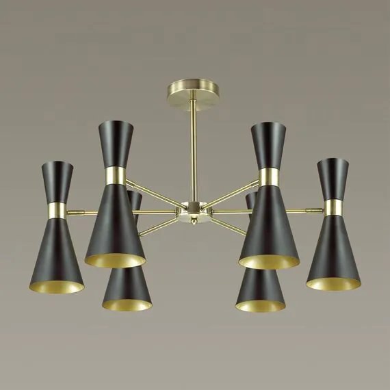 LUMION 3662/6C MODERNI LN18 180 античная бронза/матовый черный Люстра потолочная E14 6*60W 220V QUINN, изображение 3