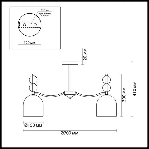 LUMION 5235/5C MODERNI LN23 101 хром Люстра потолочная E27 5*40W 220V GILLIAN, изображение 2