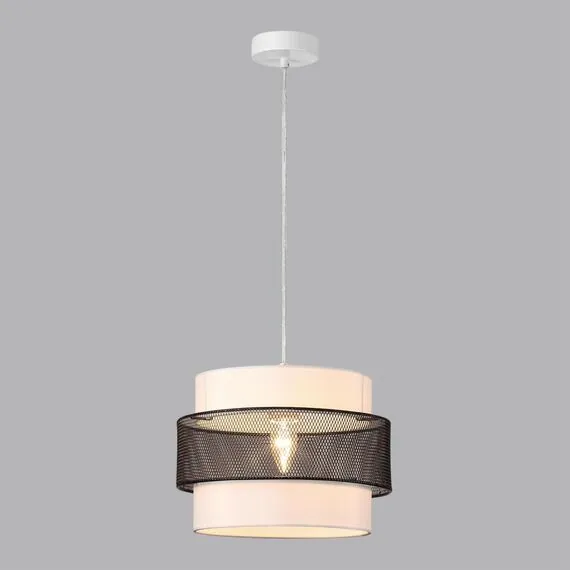 LUMION 8002/1A MODERNI LN25 159 белый, черный металл/металл, текстиль Подвес Е27 60W 220V ANIMAISA, изображение 4