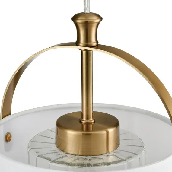 LUMION 6593/1 MODERNI LN25 324 латунь/белый, металл/текстиль, стекло Подвес E14 1*40W 220V JANE, изображение 3