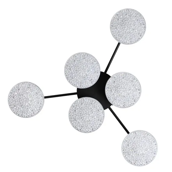 LUMION 8236/6CL LEDIO LN25 000 черный, металл/акрил Люстра потолочная с пультом ДУ LED 85W 3000-6000К 220V DIDANA, изображение 6