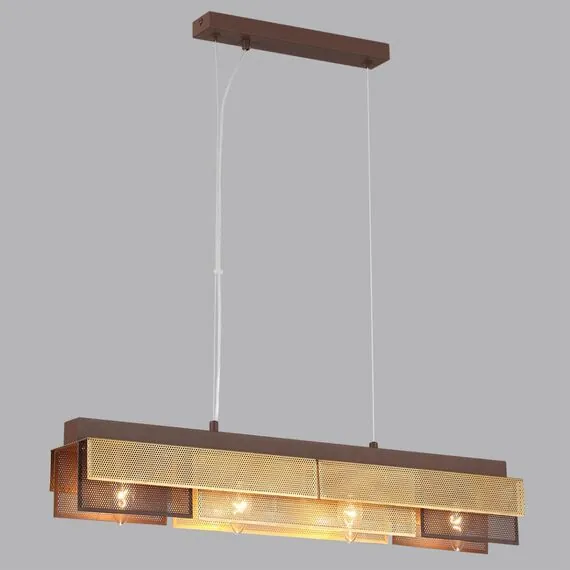 LUMION 8005/4A MODERNI LN25 164 кофе/кофе, золотой металл/металл Подвесной светильник Е14 4*40W 220V DANA, изображение 4