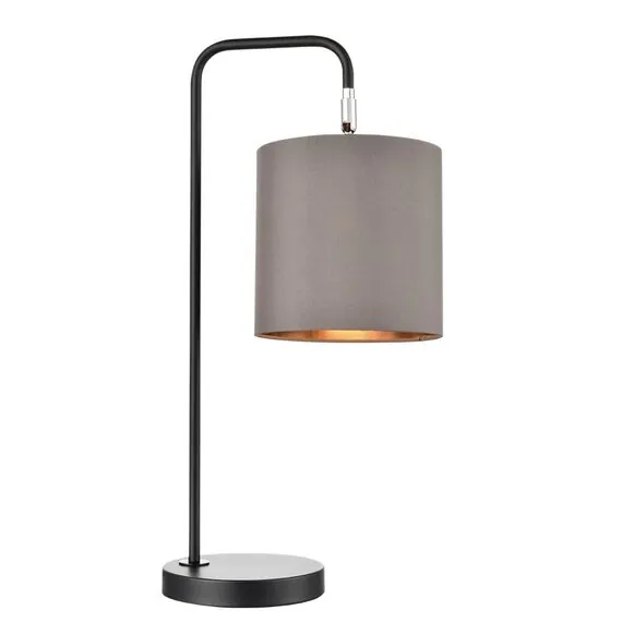 LUMION 8037/1T MODERNI LN25 363 черный/серый/золотой, металл/текстиль Настольная лампа Е27 60W 220V ELSA, изображение 6