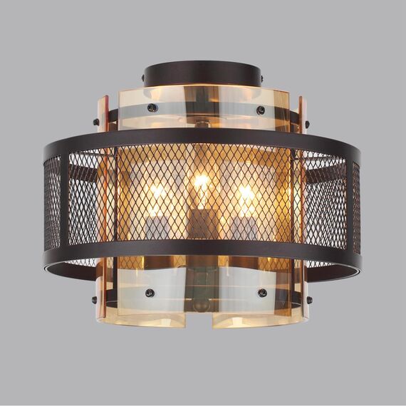 LUMION 8007/3C MODERNI LN25 251 черный/черный, золотой металл/металл, стекло Потолочный светильник Е14 3*40W 220V Zarina, изображение 4