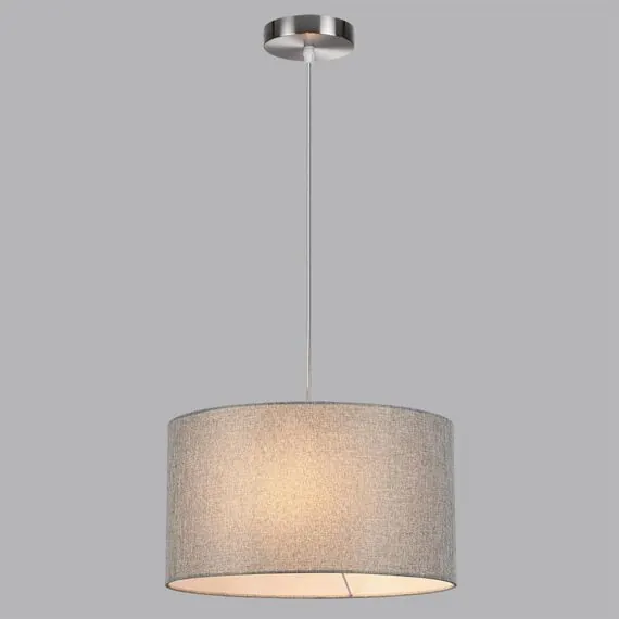 LUMION 8251/2 MODERNI LN25 000  никель/серый, металл/текстиль Подвес Е27 2*60W 220V NIKKI, изображение 4