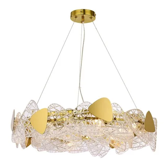 LUMION 6582/8 NEOCLASSI LN25 50 золотой/прозрачный, золотой металл/стекло, металл Люстра подвесная E14 8*40W 220V QUEENY, изображение 4