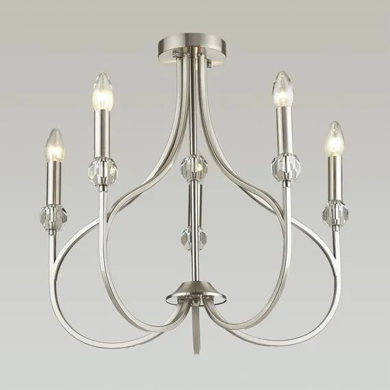 LUMION 4495/5C NEOCLASSI LN20 83 никель Люстра потолочная E14 5*60W 220V MACKENZIE, изображение 4