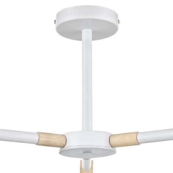 LUMION 8097/3C MODERNI LN25 269 белый/белый металл, дерево/металл Люстра потолочная Е27 3*60W 220V ROSALINA, изображение 4